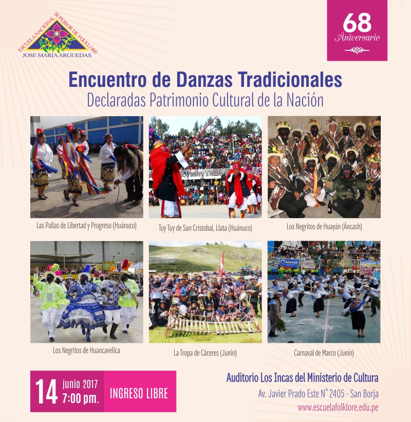 Encuentro de Danzas Tradicionales declaradas Patrimonio Cultural de la Nación