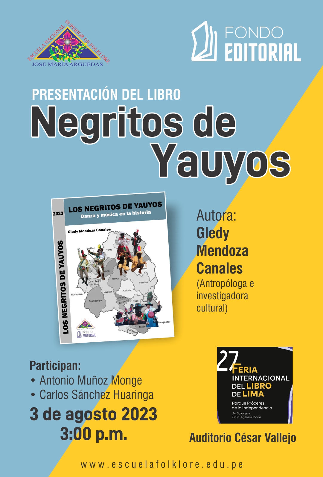 PRESENTACIÓN DEL LIBRO NEGRITOS DE YAUYOS