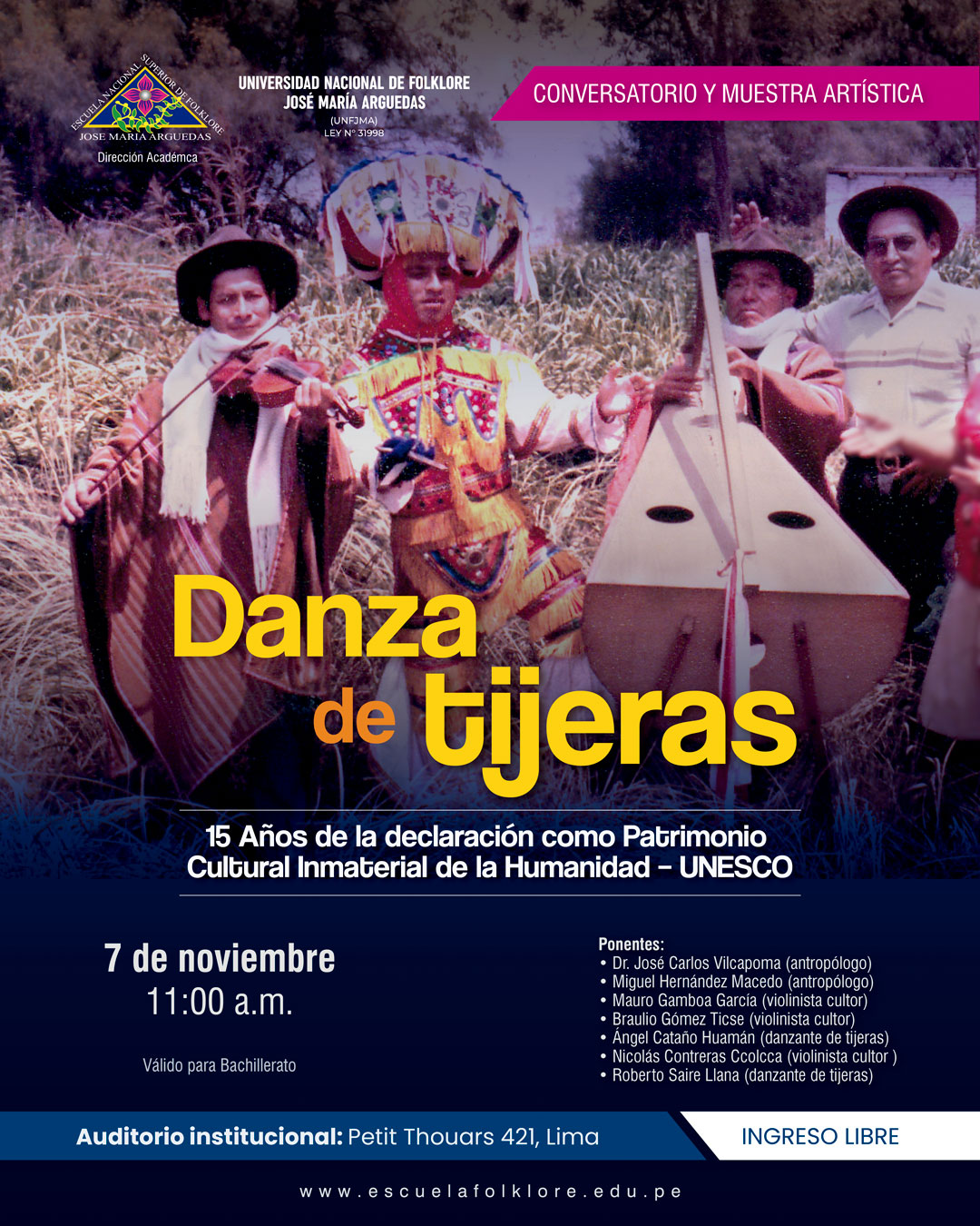 CELEBRANDO 15 AÑOS DE LA DANZA DE TIJERAS COMO PATRIMONIO CULTURAL DE LA HUMANIDAD